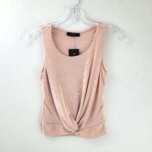 SAINTS21 twist front cropped tank top